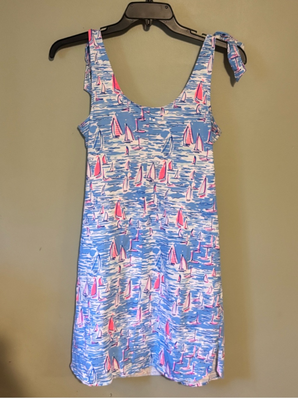 Lilly Pulitzer Rivers Tank Dress Boatylicious Blue Sailboats S